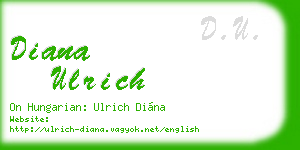 diana ulrich business card